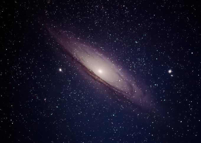 Andromeda Galaxy in Starry Night Sky