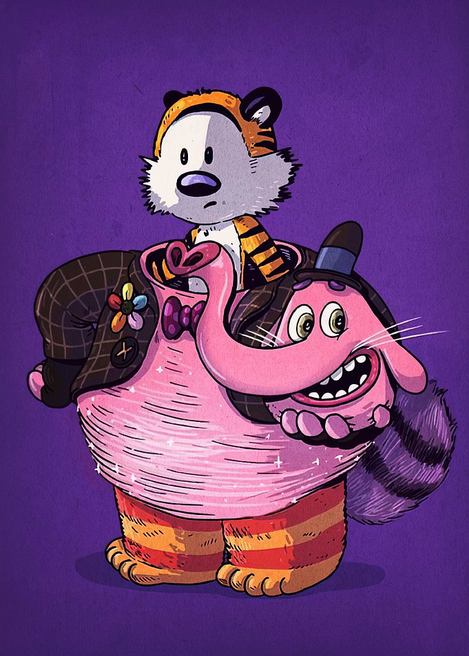 Calvin, Hobbes, and Bing Bong Mashup