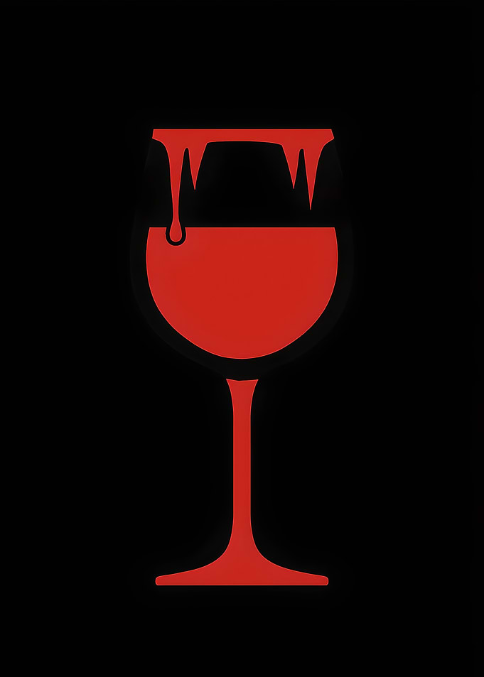 Halloween Red Wine Minimalist Art