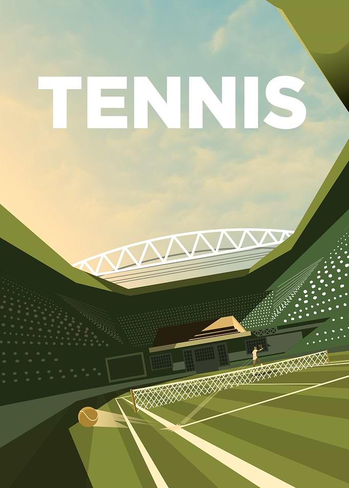 Tennis Court Illustration