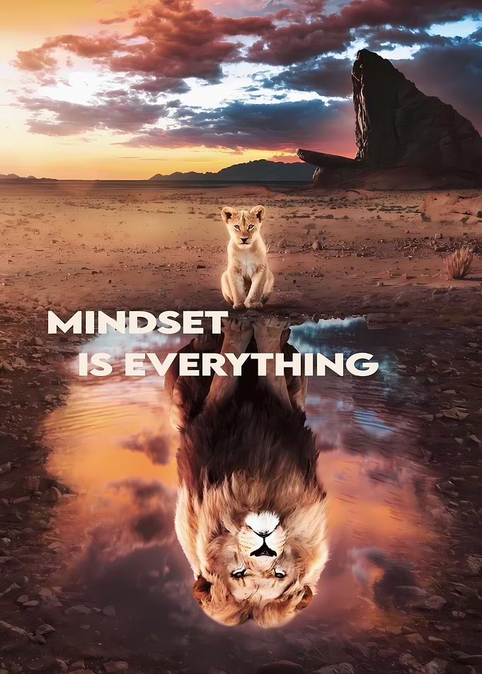 Lion Cub and Reflection: Mindset