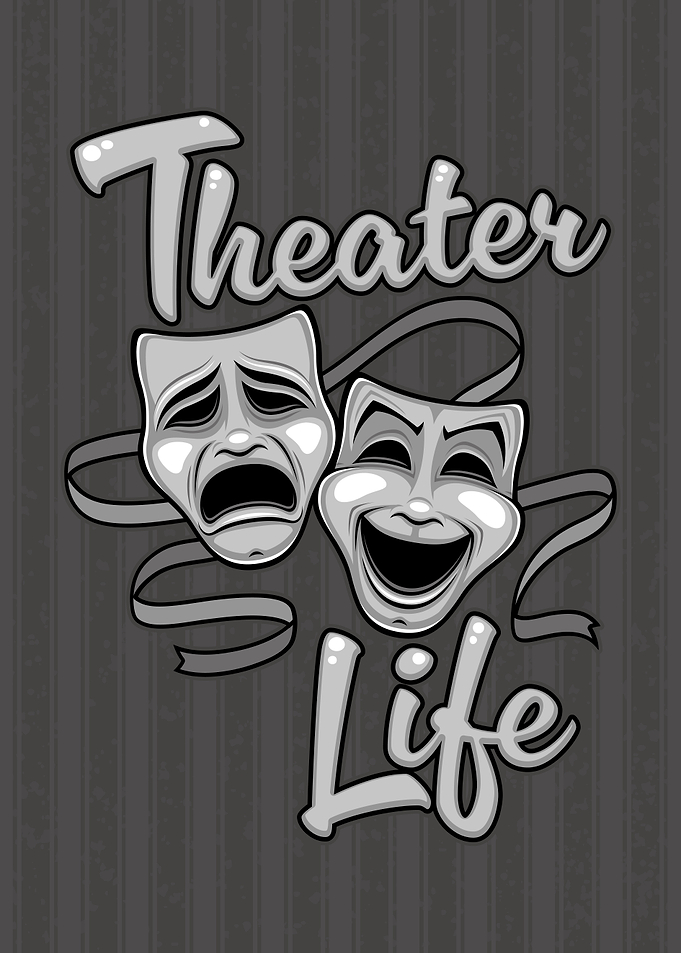 Theater Life Comedy and Tragedy Masks
