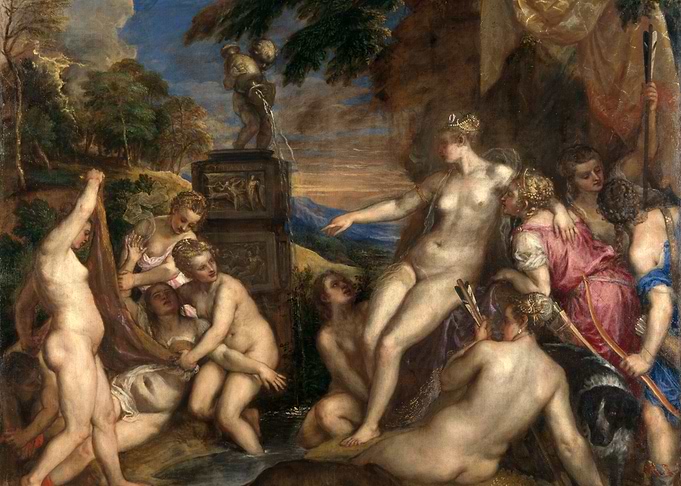 Diana and Actaeon Painting