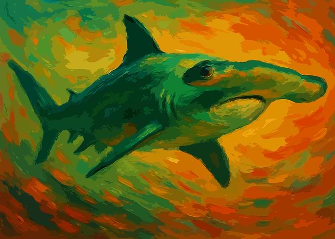 Hammerhead Shark Painting Art