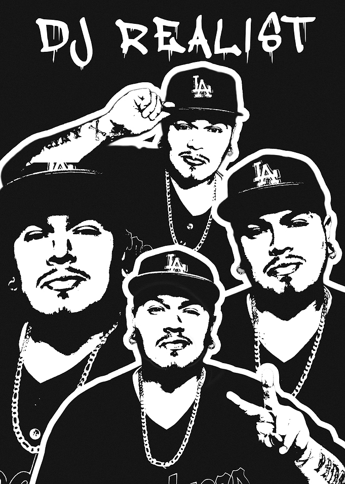 DJ Realist Black and White Portrait