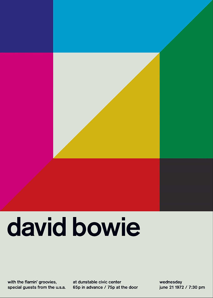 David Bowie Concert Poster, 1972