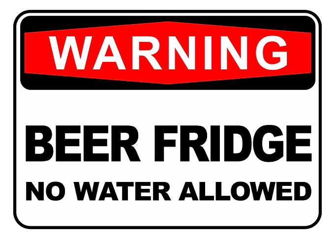 Funny Warning: Beer Fridge