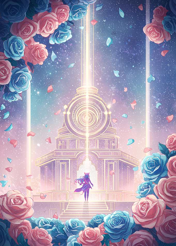 Magical Girl Temple with Roses
