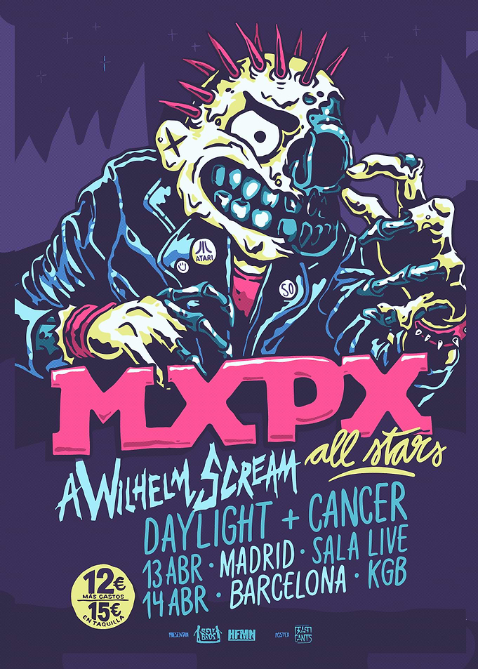 MXPX Concert Poster with Zombie