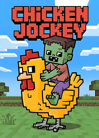 Chicken Jockey Minecraft Style