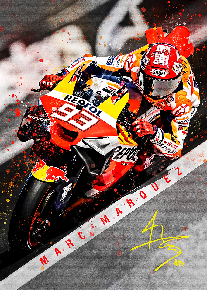 Marc Marquez MotoGP Racing Art
