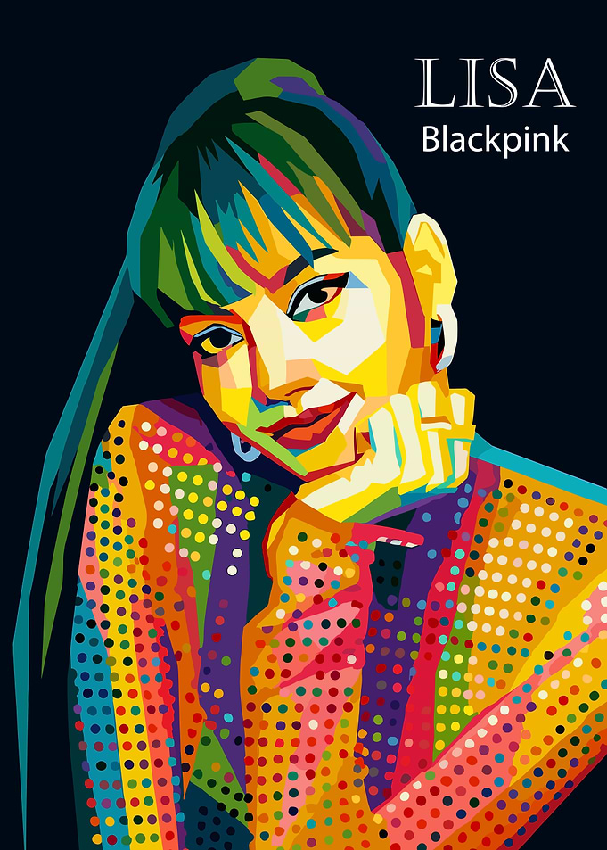 Lisa Blackpink Pop Art Portrait