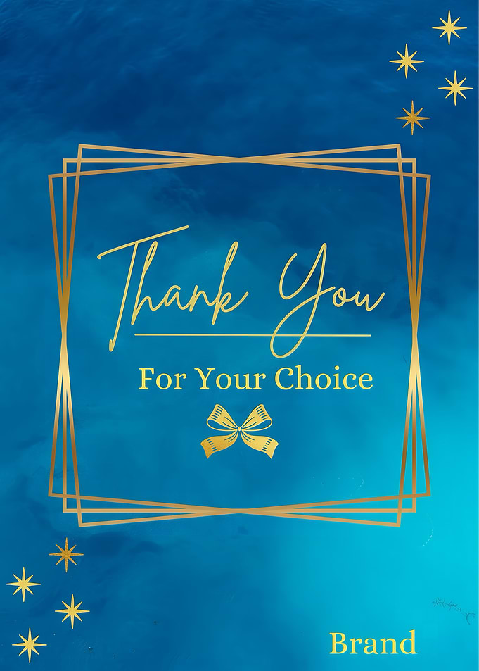 Thank You Card with Golden Accents