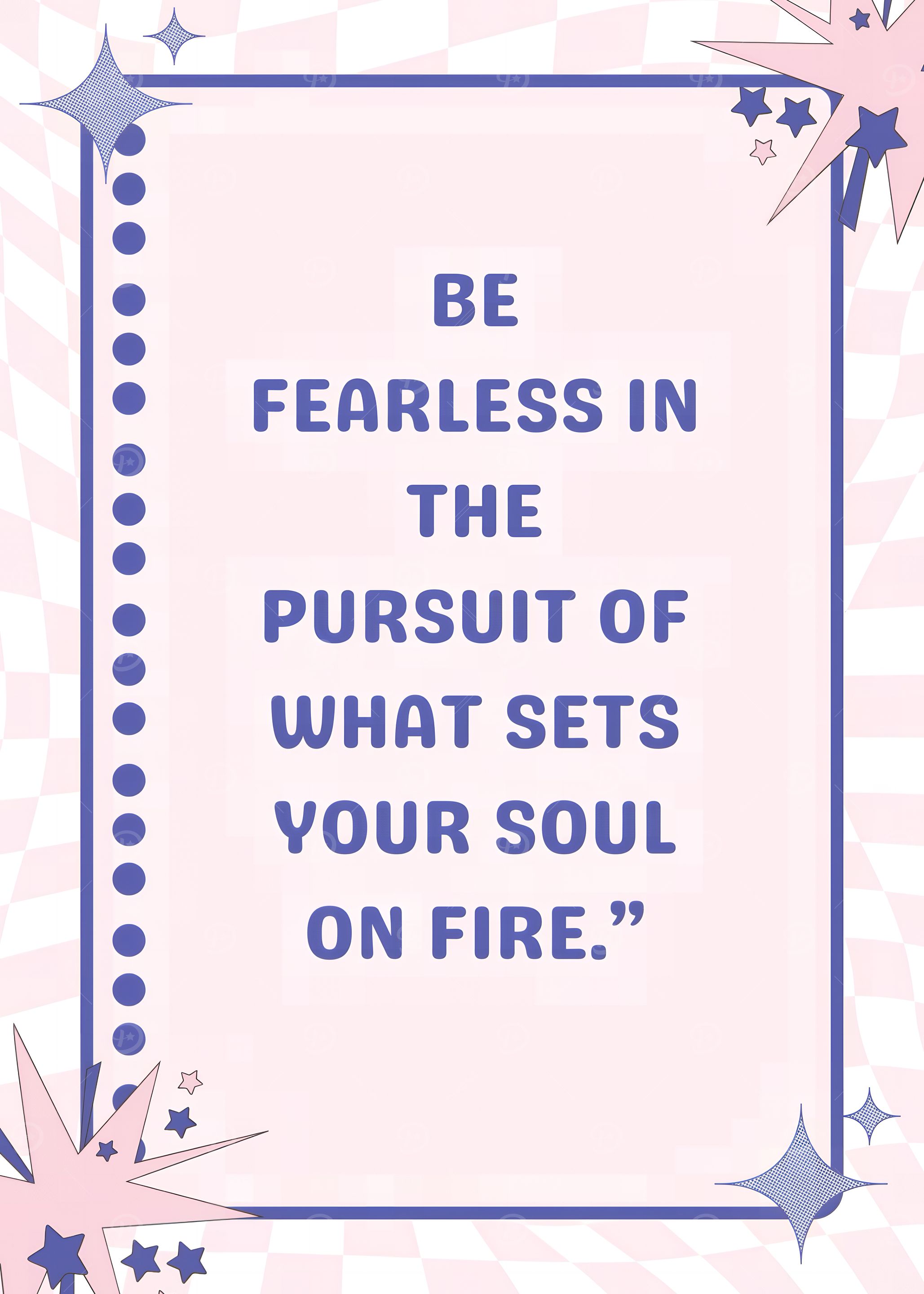 Inspirational Quote with Star Accents