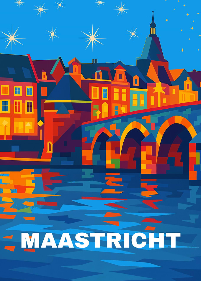 Maastricht Cityscape at Night