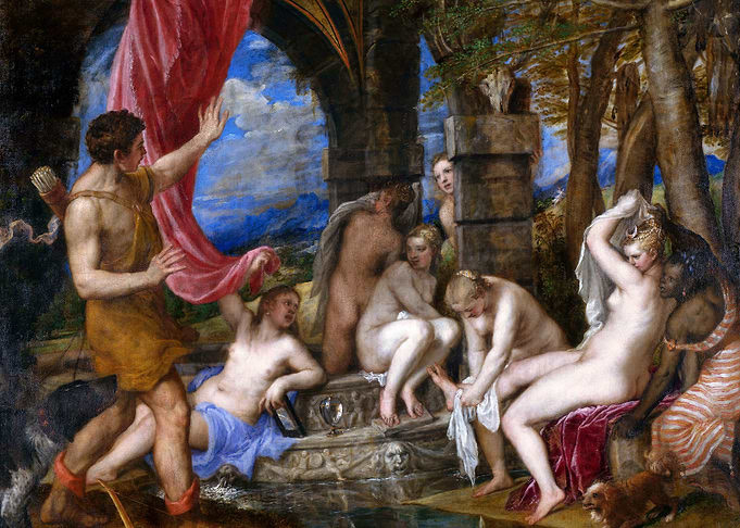 Diana and Actaeon painting