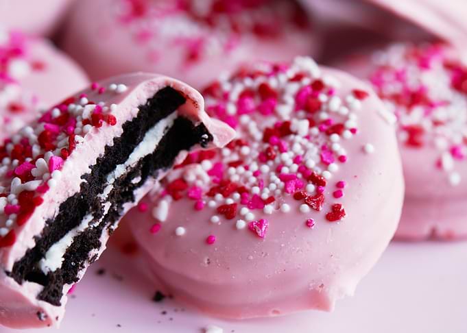 Pink Chocolate Cookies