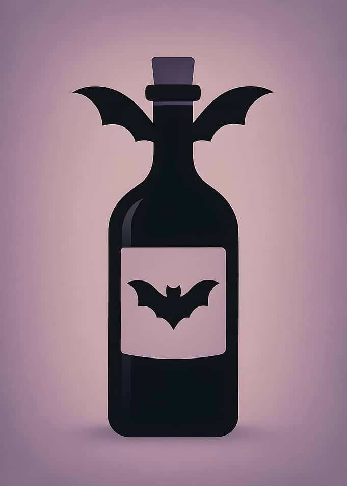 Halloween Drinks Bat Wings Bottle