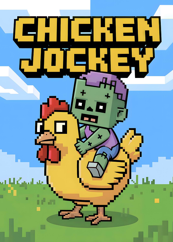 Chicken Jockey Pixel Art
