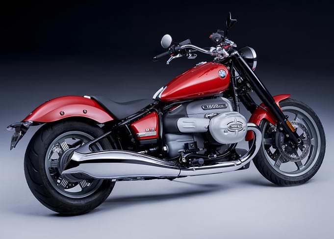 Red BMW R18 Motorcycle Studio Shot