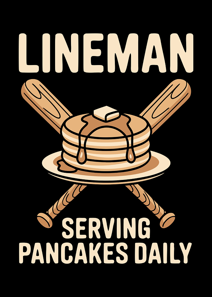 Lineman Serving Pancakes Daily Graphic