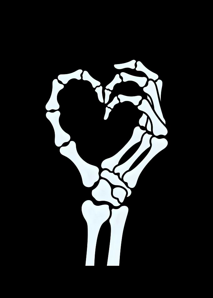 Skeleton Heart Hands