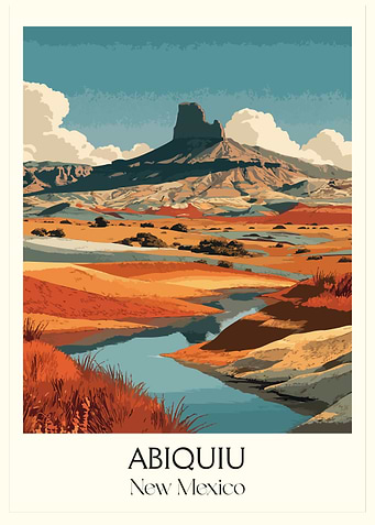 Abiquiu, New Mexico Landscape Art