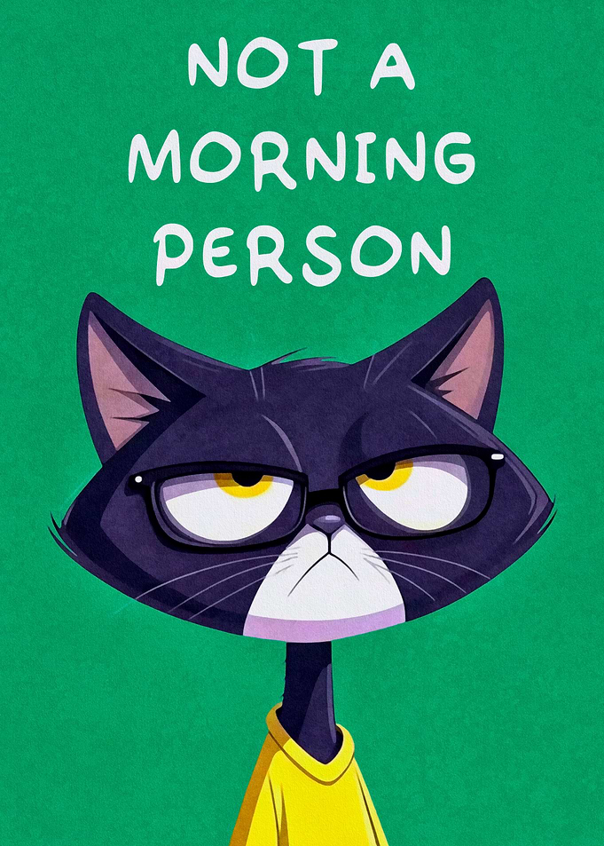 Not a Morning Person Cat