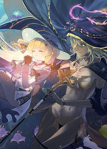 Two Witches in Fantasy Art