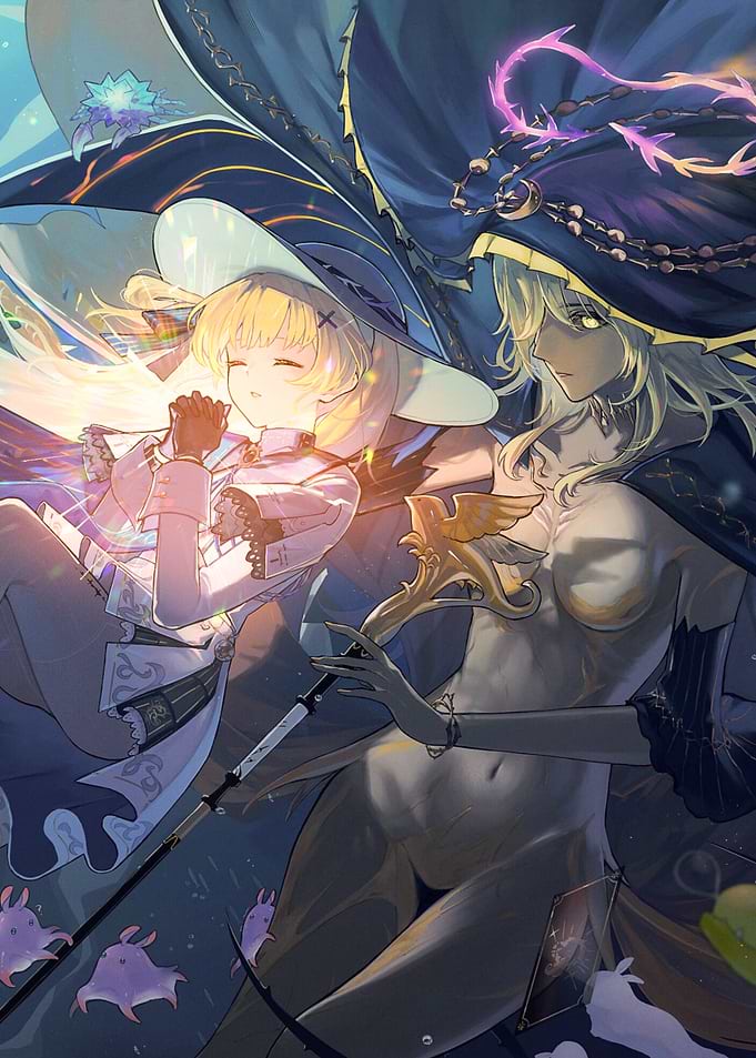 Two Witches in Fantasy Art