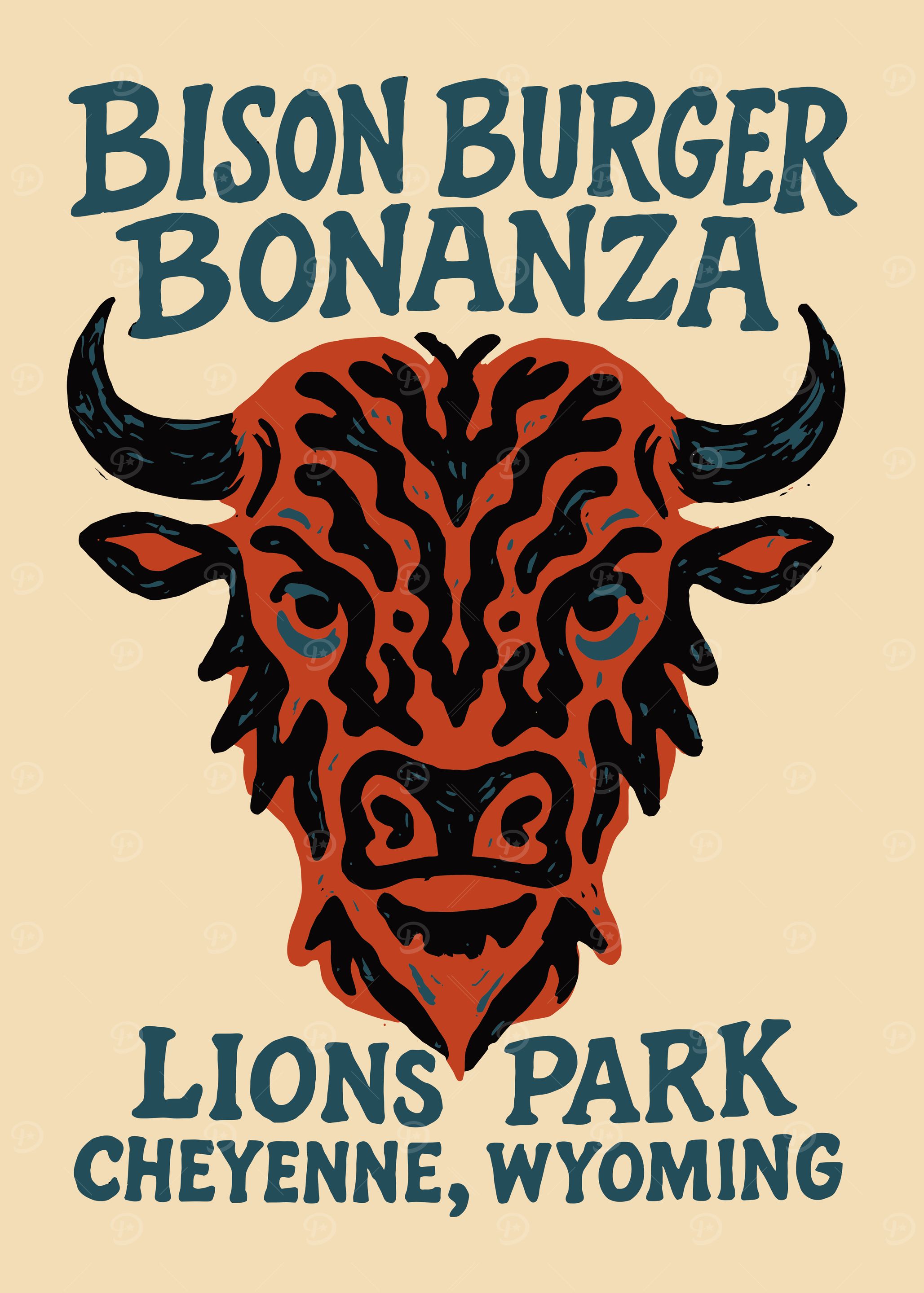 Bison Burger Bonanza Poster