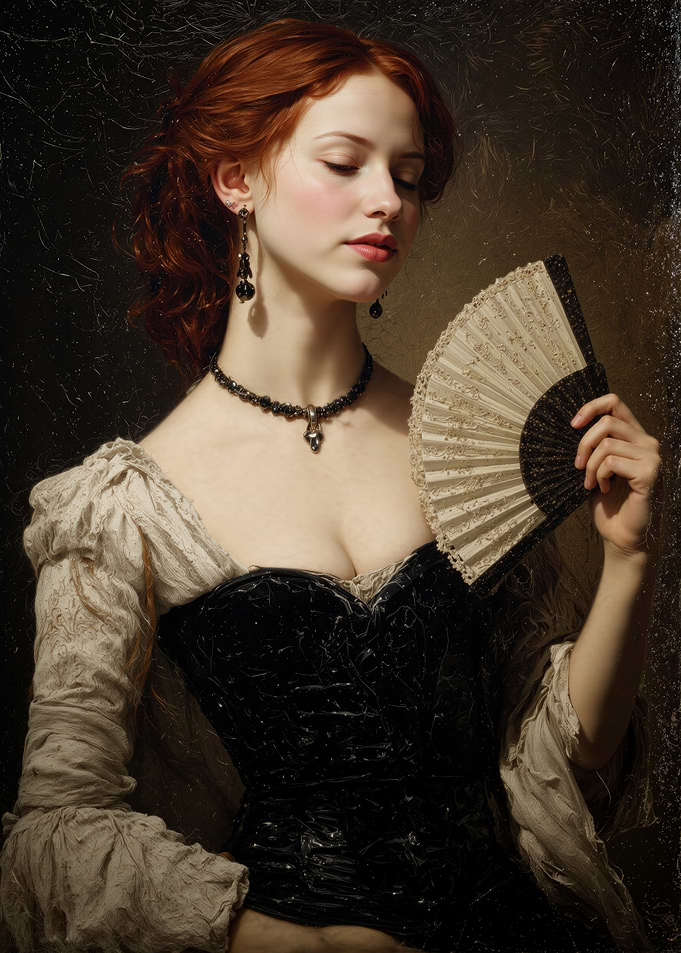 Portrait of a Woman with Fan