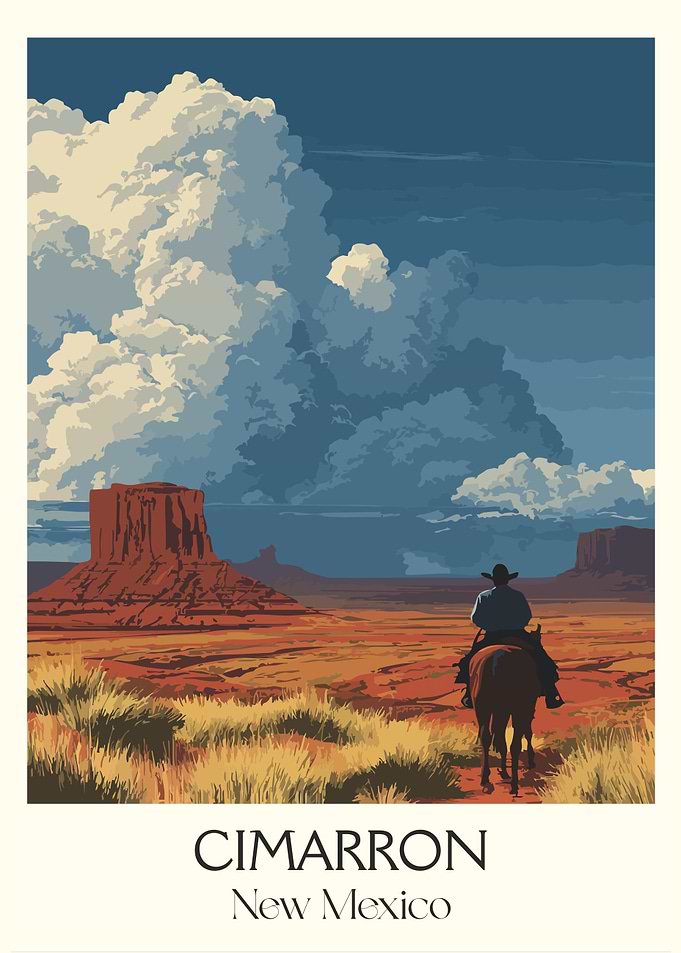 Cimarron, New Mexico landscape art