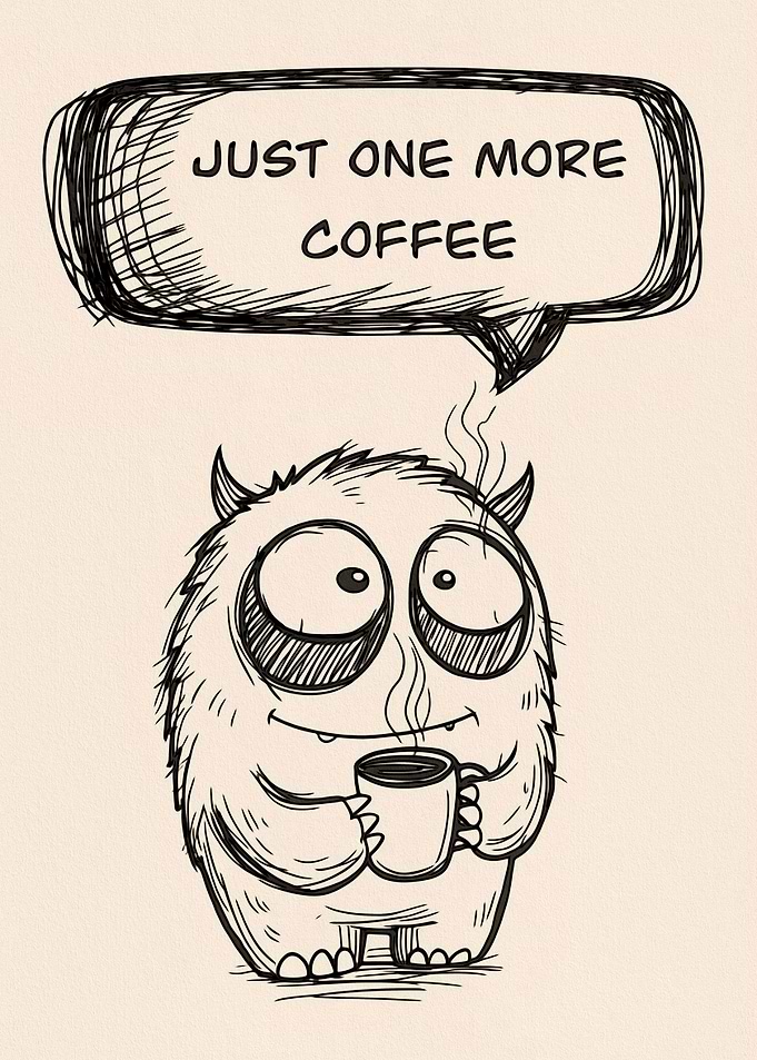 Monster Needs Coffee