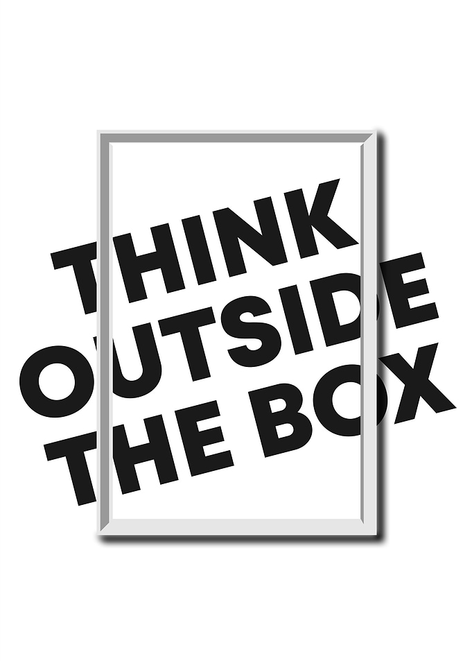 Think Outside the Box Framed Art