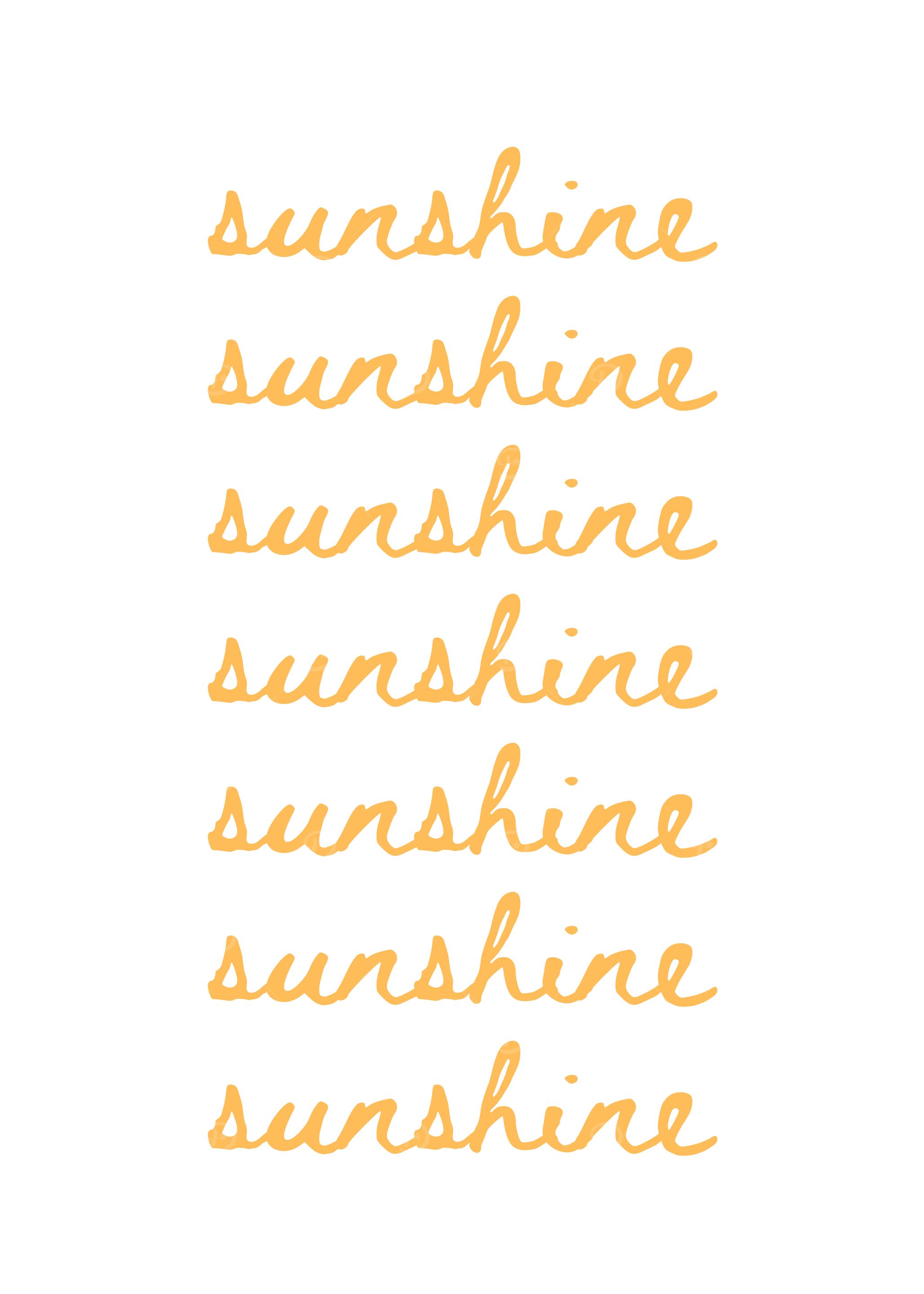 Sunshine Text Pattern