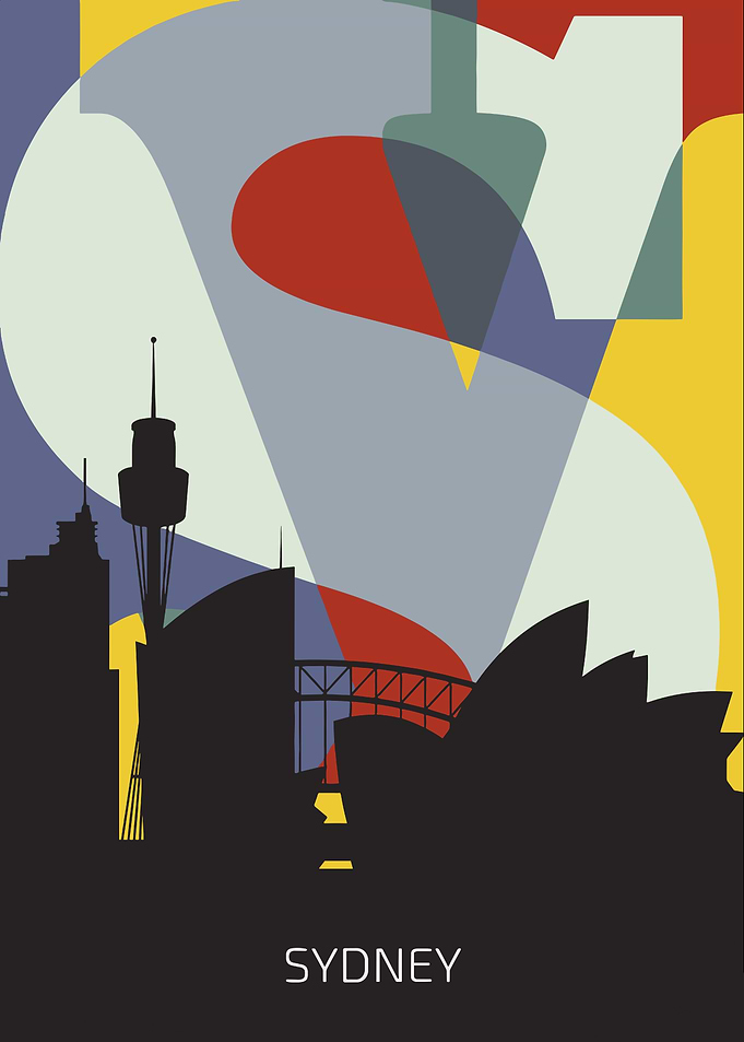 Sydney Skyline Abstract Art