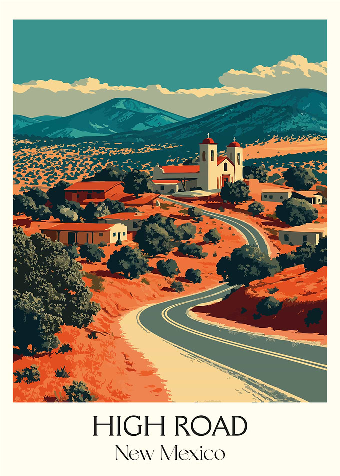 High Road New Mexico Travel Poster
