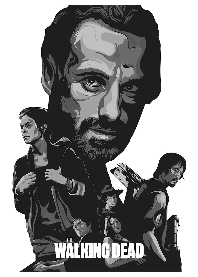 The Walking Dead Monochrome Poster