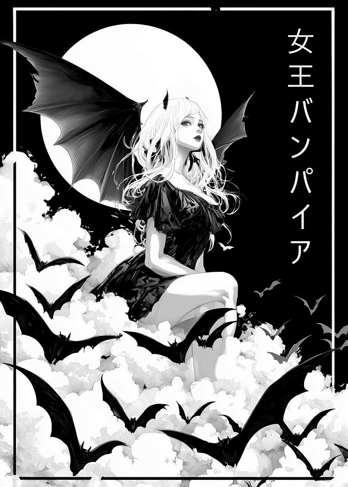 Vampire Queen in Monochrome