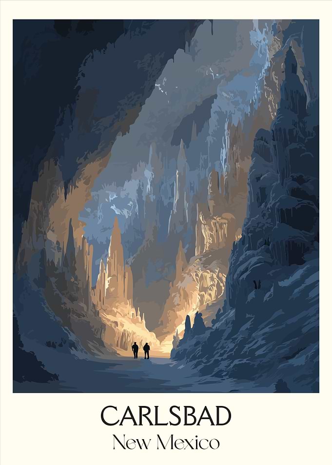 Carlsbad New Mexico Cave Art Poster