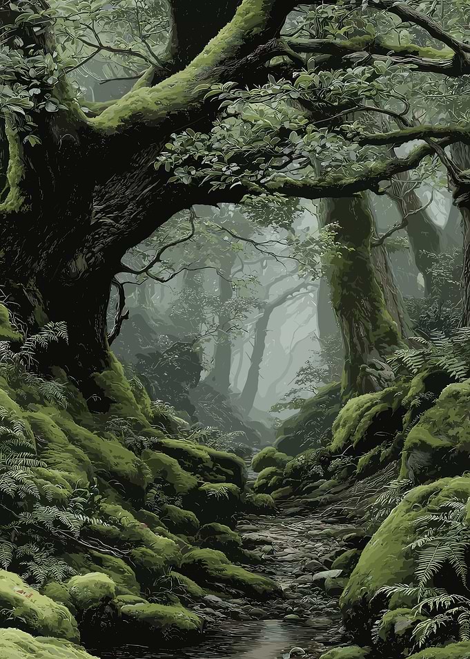 Lush Green Forest Landscape