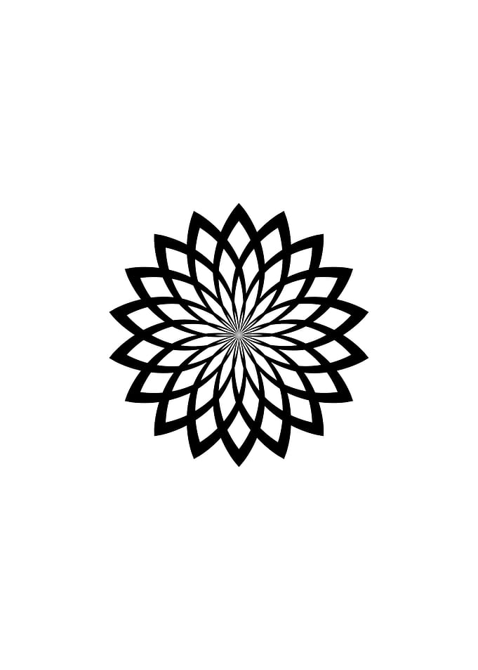 Black and White Floral Pattern Design