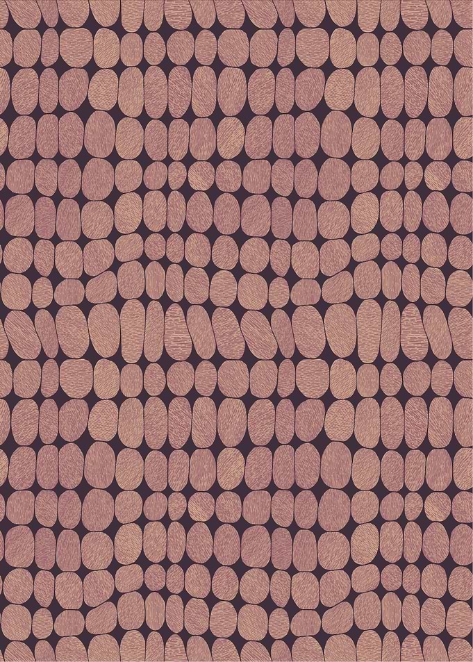 Abstract Pebble Pattern in Brown and Black