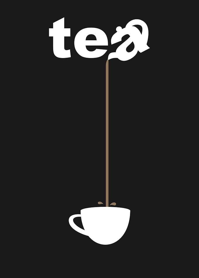 Tea Typography Minimalist Art