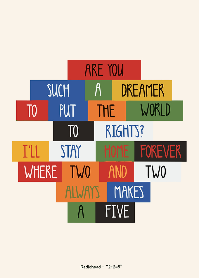 Radiohead 2+2=5 Lyric Art