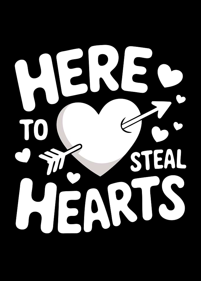 Here to Steal Hearts Graphic