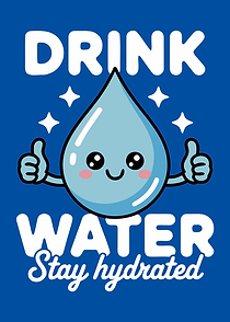 Drink Water Stay Hydrated Cartoon