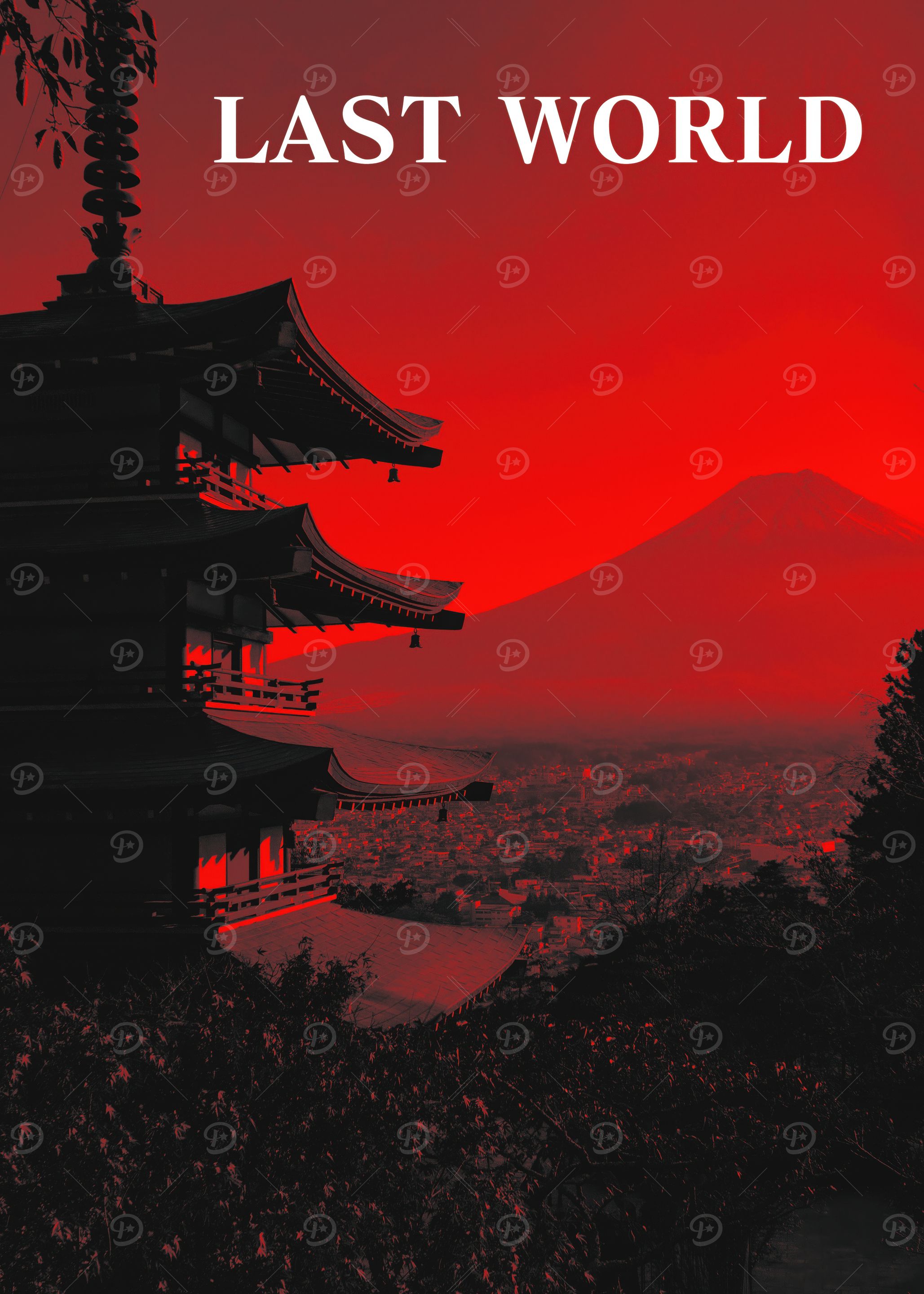 Last World: Japanese Pagoda and Mountain