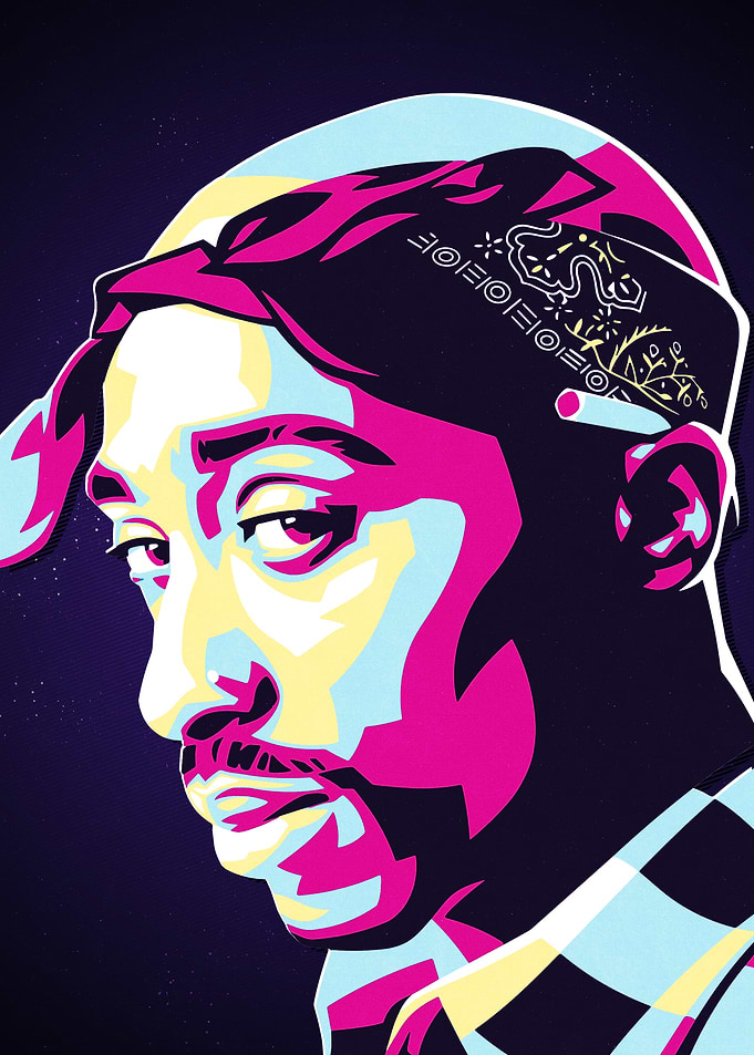 Tupac Shakur Pop Art Portrait